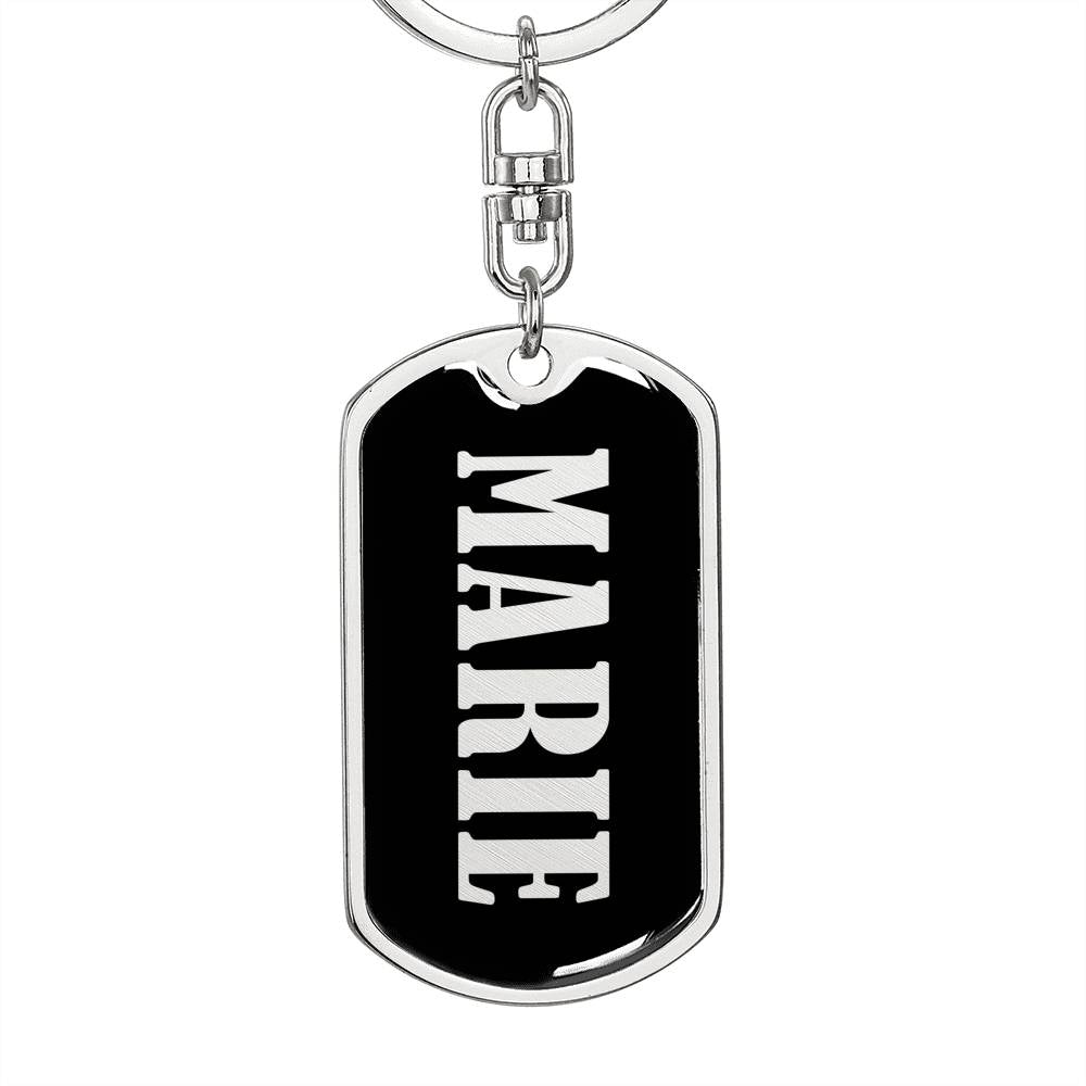 Marie v02 - Luxury Dog Tag Keychain