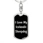 Love My Icelandic Sheepdog v5 - Luxury Dog Tag Keychain