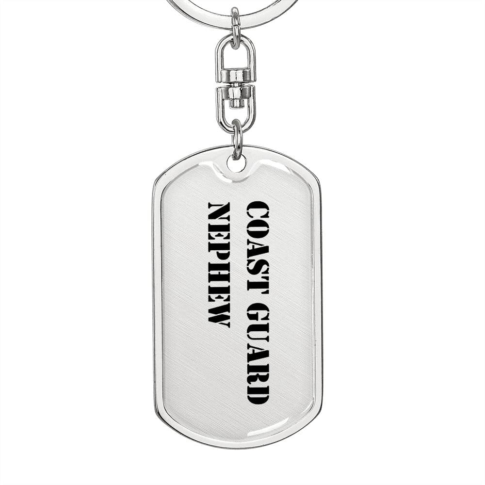 Coast Guard Nephew - Luxury Dog Tag Keychain