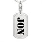 Jon - Luxury Dog Tag Keychain