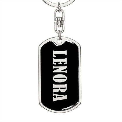 Lenora v02 - Luxury Dog Tag Keychain