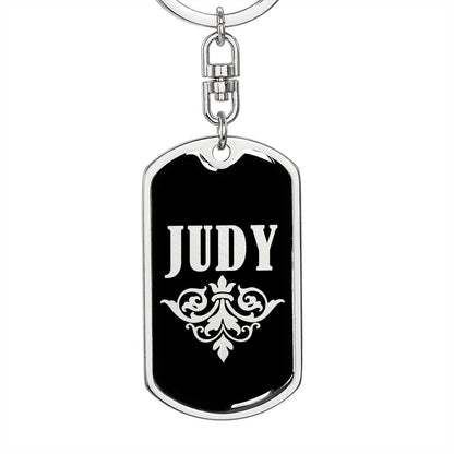 Judy v02a - Luxury Dog Tag Keychain