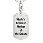 World's Greatest Mother of the Groom - Luxury Dog Tag Keychain