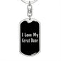 Love My Great Dane v2 - Luxury Dog Tag Keychain