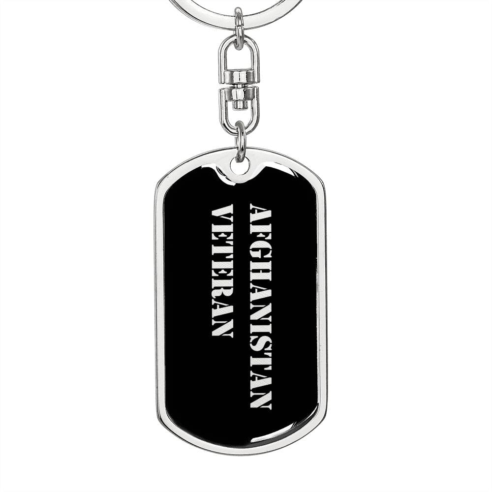 Afghanistan Veteran v2 - Luxury Dog Tag Keychain