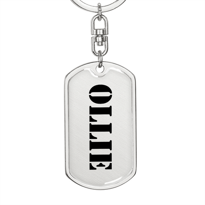 Ollie - Luxury Dog Tag Keychain