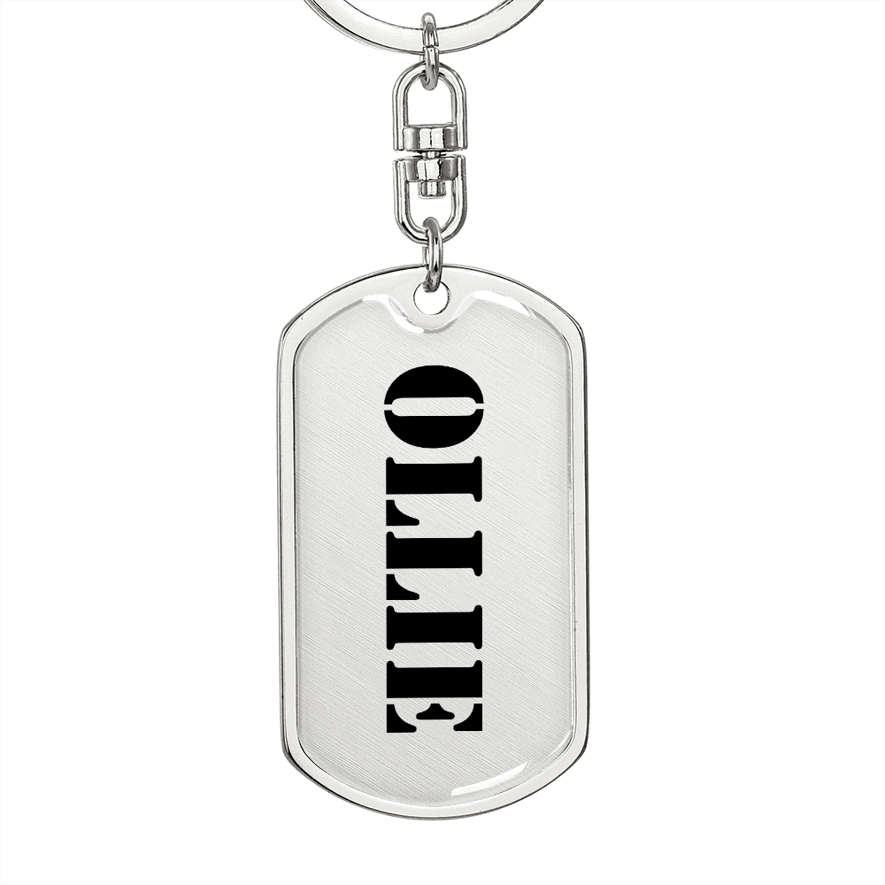 Ollie - Luxury Dog Tag Keychain