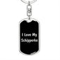 Love My Schipperke v5 - Luxury Dog Tag Keychain