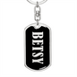 Betsy v02 - Luxury Dog Tag Keychain