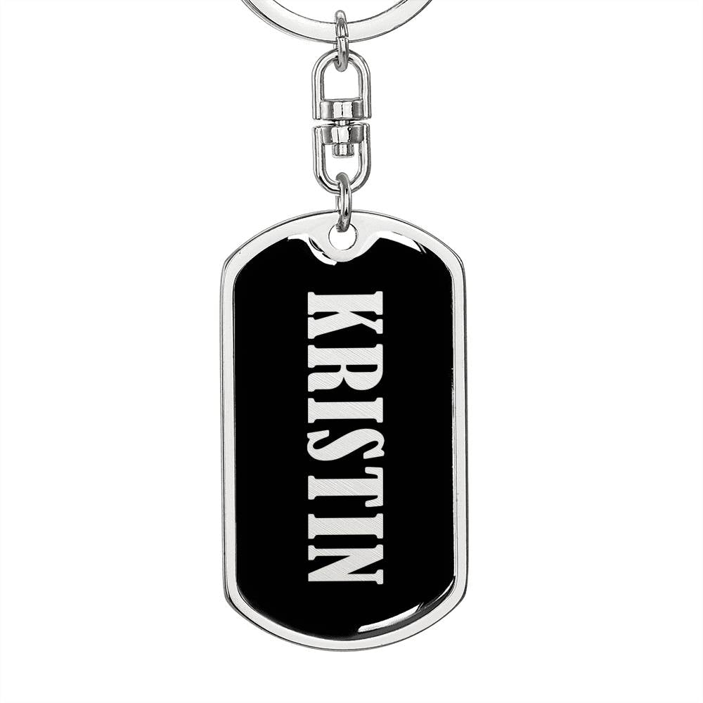 Kristin v02 - Luxury Dog Tag Keychain