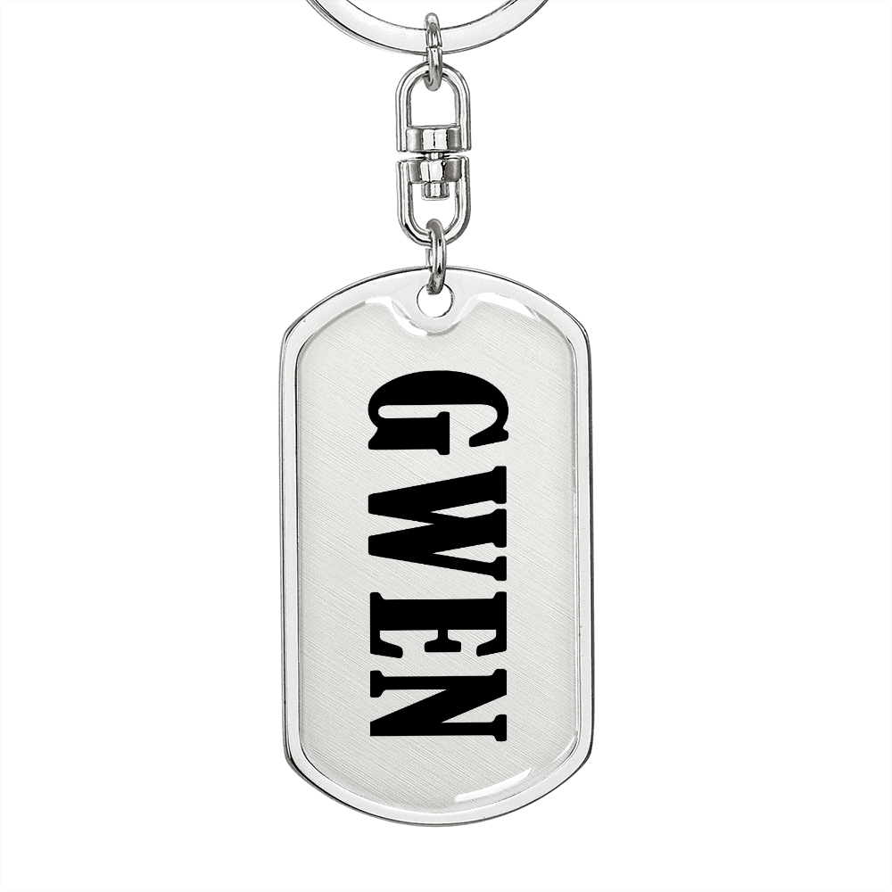 Gwen v01 - Luxury Dog Tag Keychain
