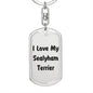Love My Sealyham Terrier v4 - Luxury Dog Tag Keychain