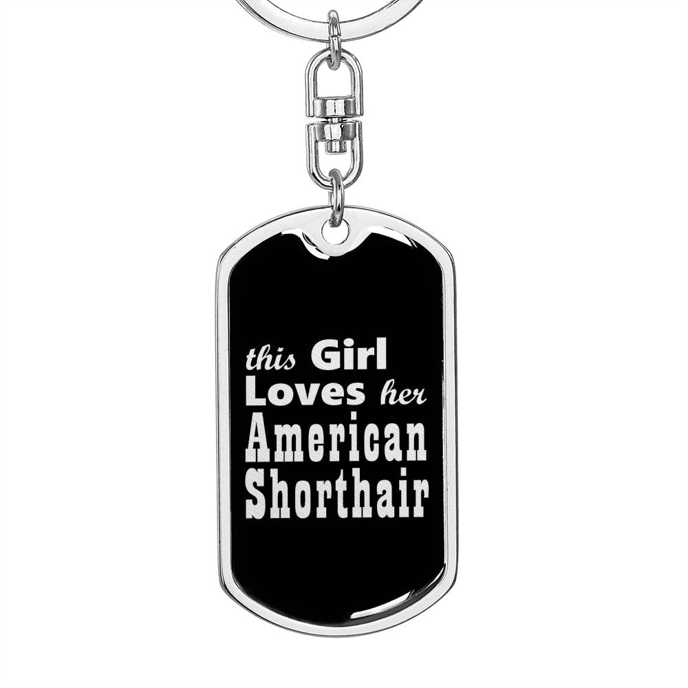 American Shorthair v2 - Luxury Dog Tag Keychain