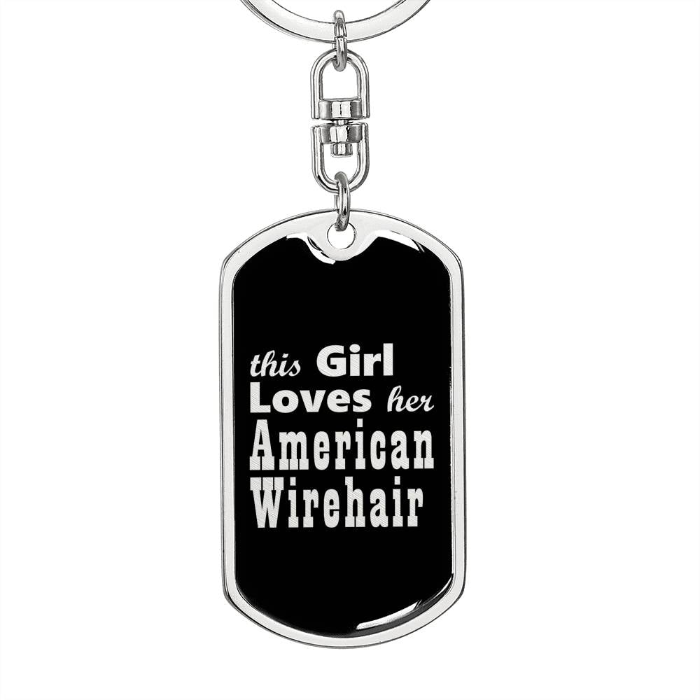 American Wirehair v2 - Luxury Dog Tag Keychain