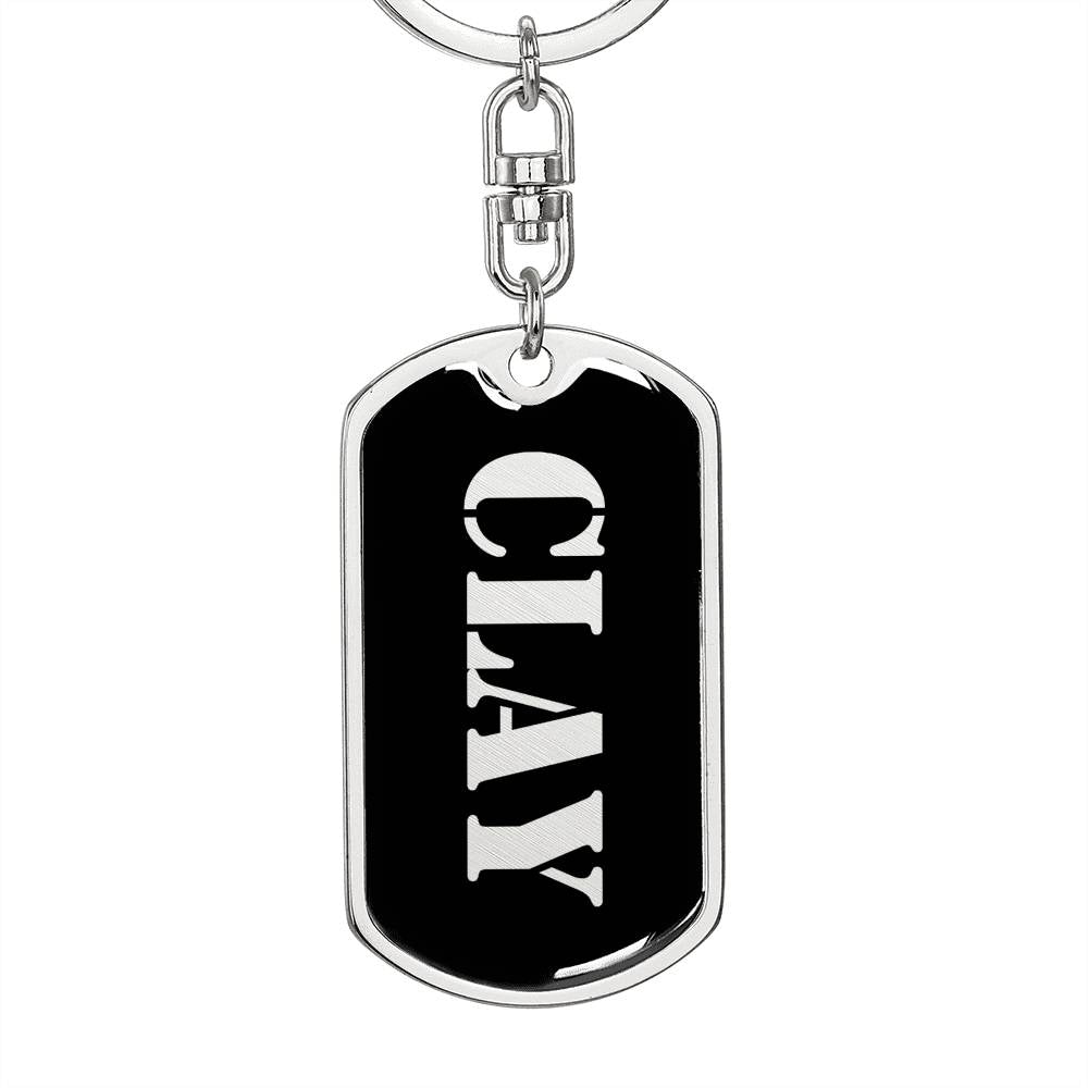 Clay v3 - Luxury Dog Tag Keychain