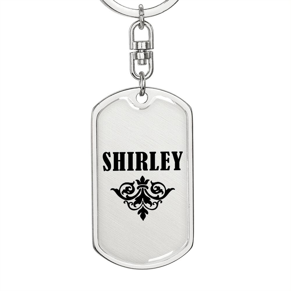 Shirley v01a - Luxury Dog Tag Keychain