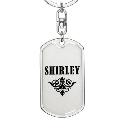 Shirley v01a - Luxury Dog Tag Keychain