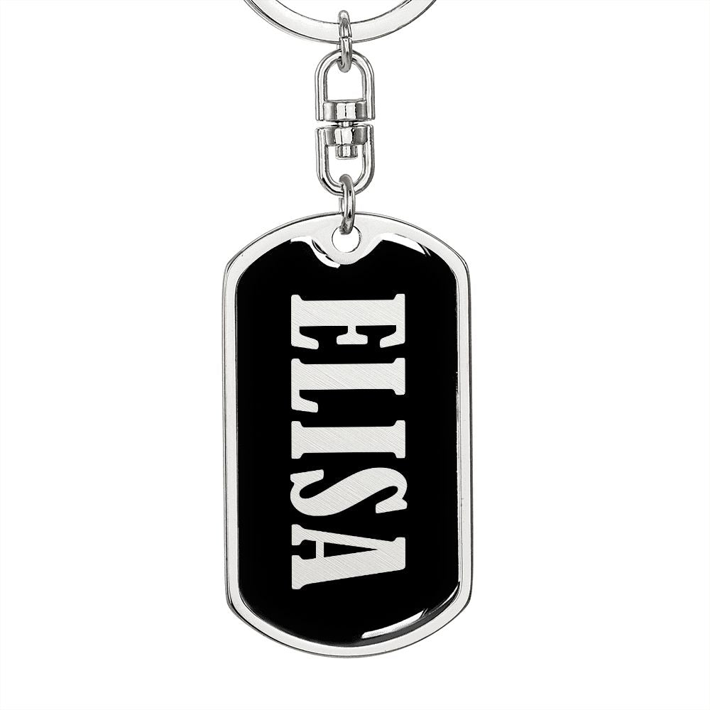 Elisa v02 - Luxury Dog Tag Keychain