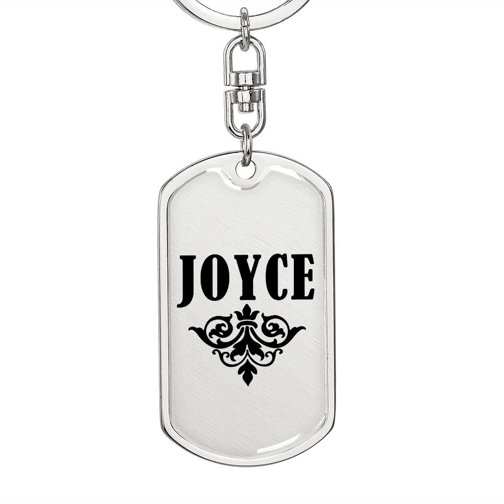 Joyce v01a - Luxury Dog Tag Keychain