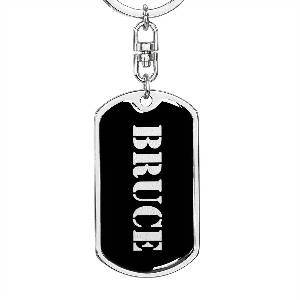 Bruce v3 - Luxury Dog Tag Keychain