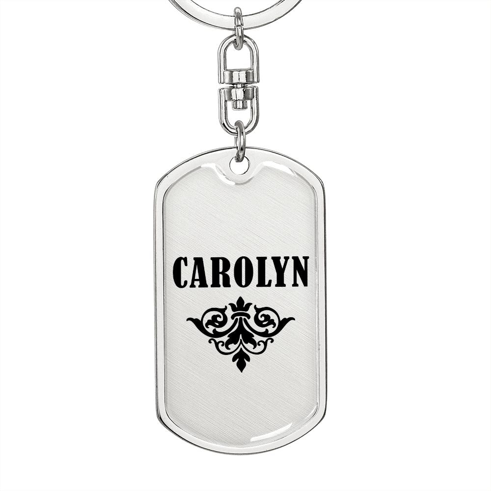 Carolyn v01a - Luxury Dog Tag Keychain