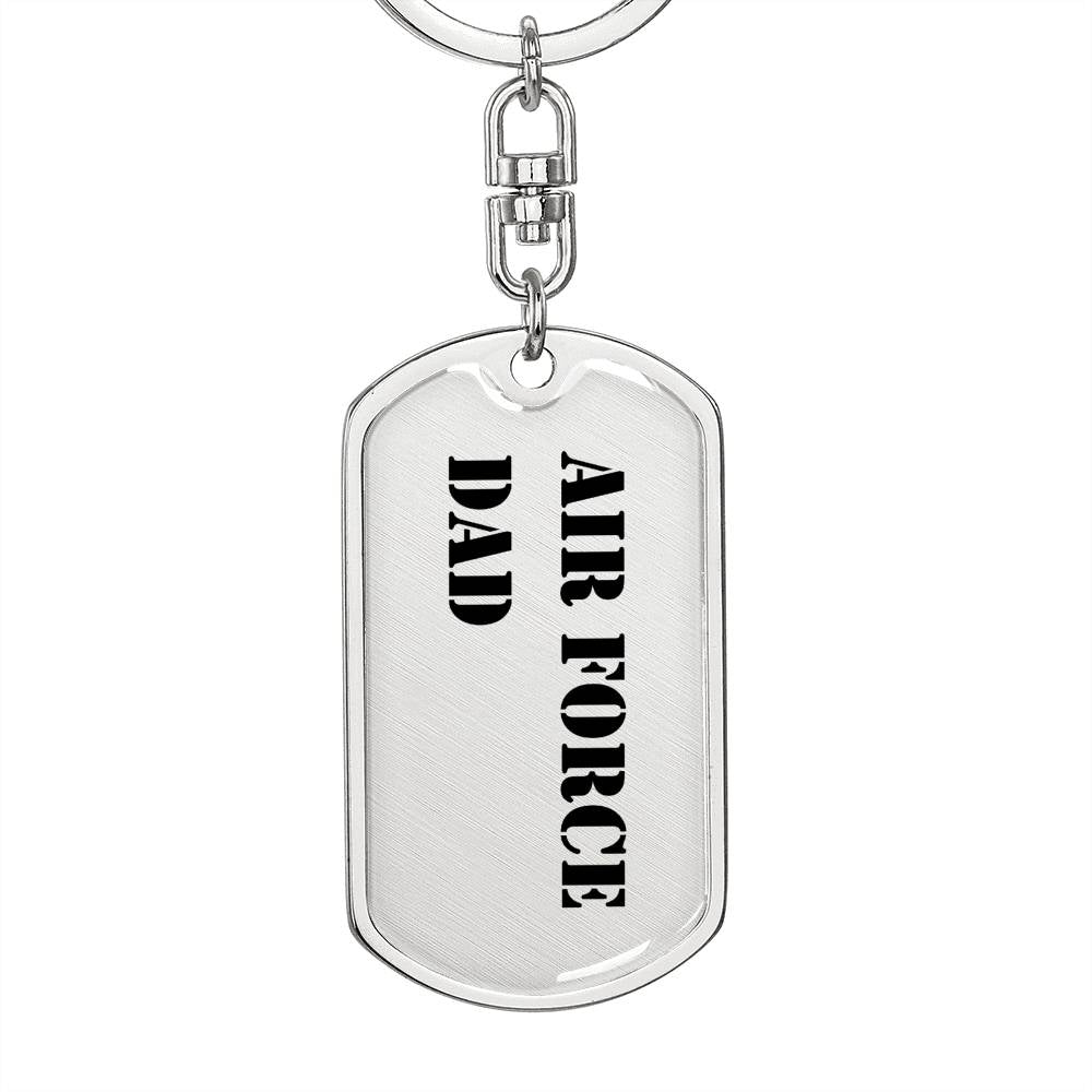 Air Force Dad - Luxury Dog Tag Keychain