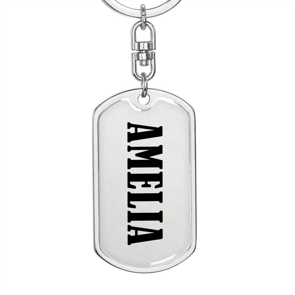 Amelia v01 - Luxury Dog Tag Keychain