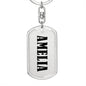 Amelia v01 - Luxury Dog Tag Keychain
