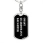 Coast Guardsman's Daughter v2 - Luxury Dog Tag Keychain