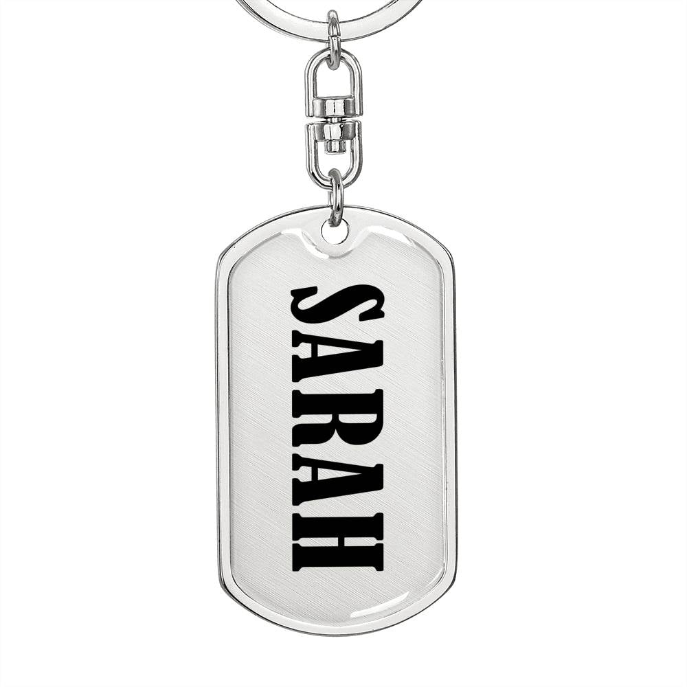 Sarah v01 - Luxury Dog Tag Keychain