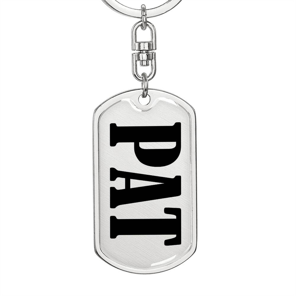 Pat v01 - Luxury Dog Tag Keychain