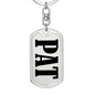 Pat v01 - Luxury Dog Tag Keychain