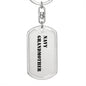 Navy Grandmother - Luxury Dog Tag Keychain