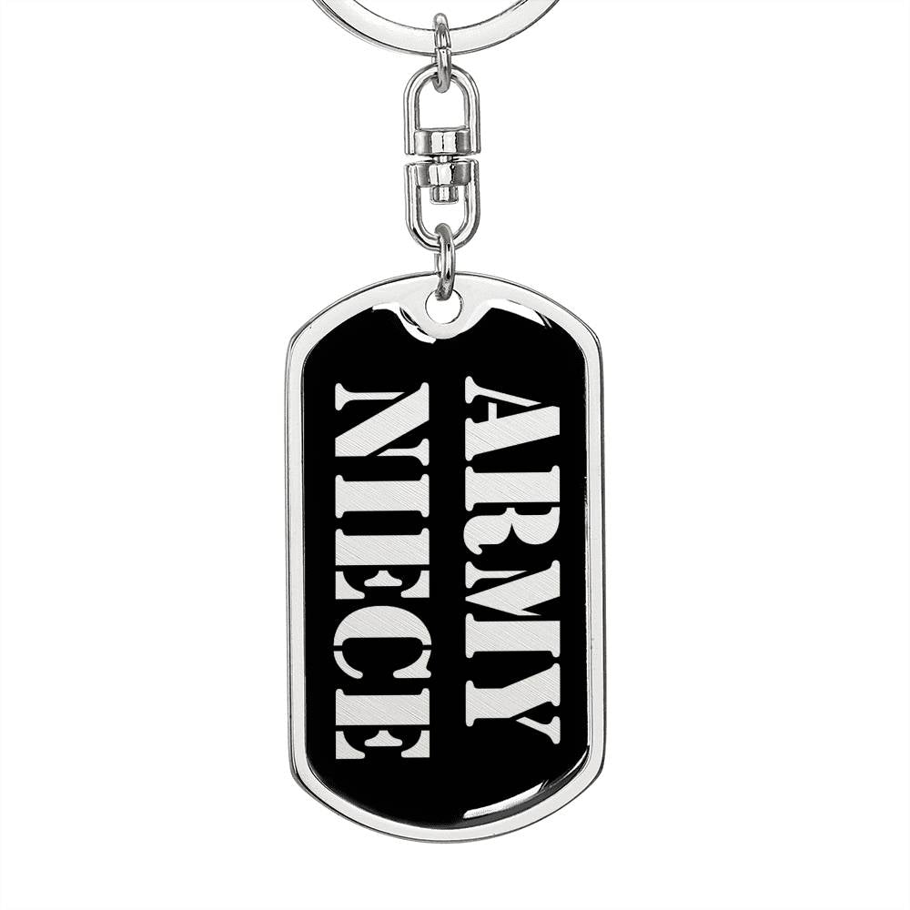 Army Niece v2 - Luxury Dog Tag Keychain