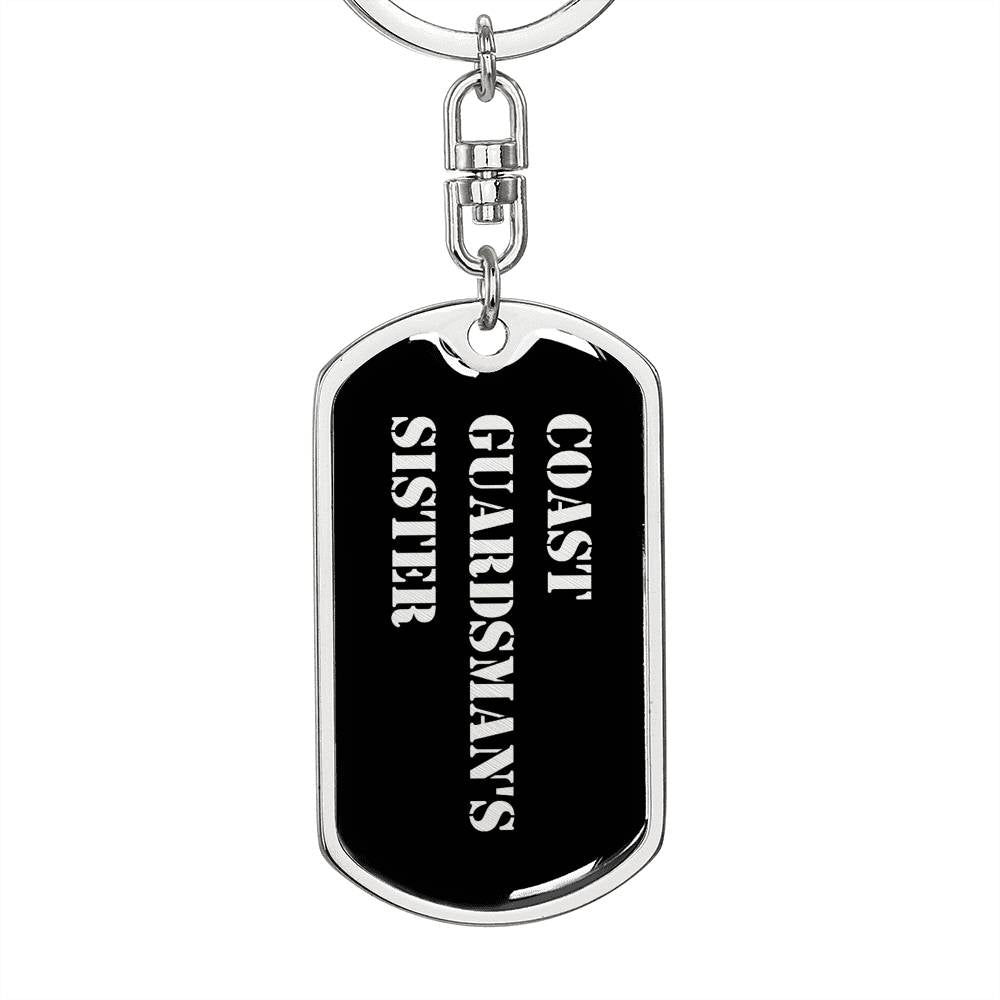 Coast Guardsman's Sister v2 - Luxury Dog Tag Keychain