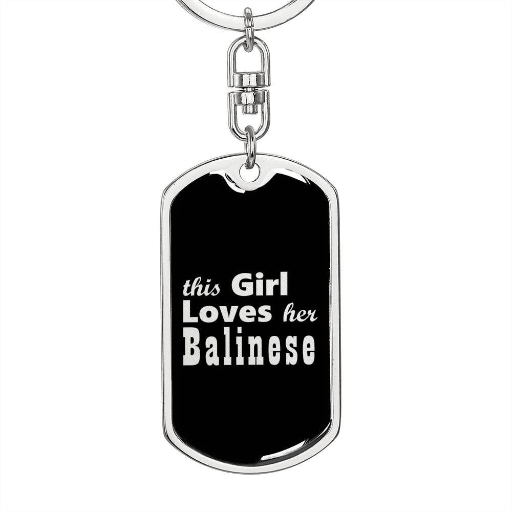 Balinese v2 - Luxury Dog Tag Keychain