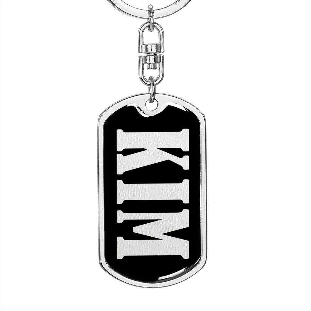 Kim v02 - Luxury Dog Tag Keychain