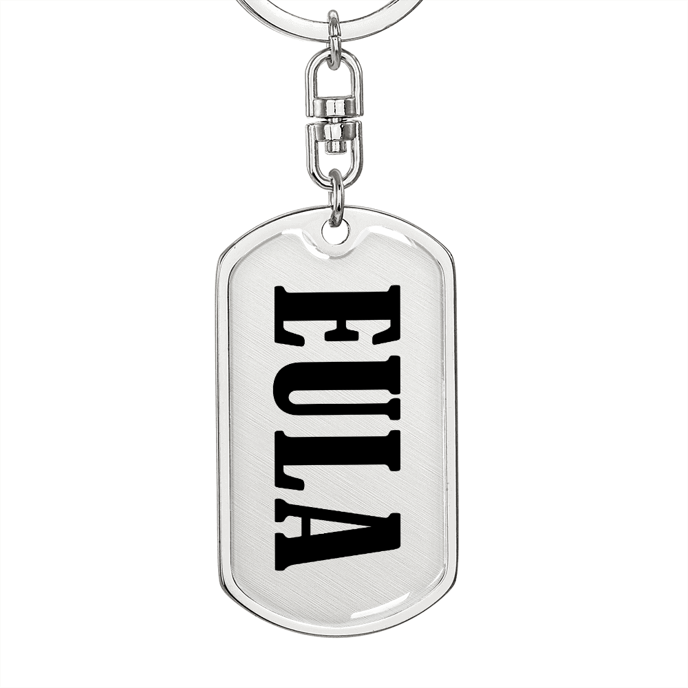 Eula v01 - Luxury Dog Tag Keychain