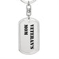 Veteran's Mom - Luxury Dog Tag Keychain