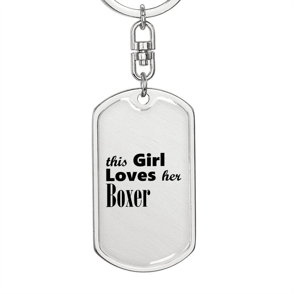 Boxer - Luxury Dog Tag Keychain