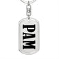 Pam v01 - Luxury Dog Tag Keychain