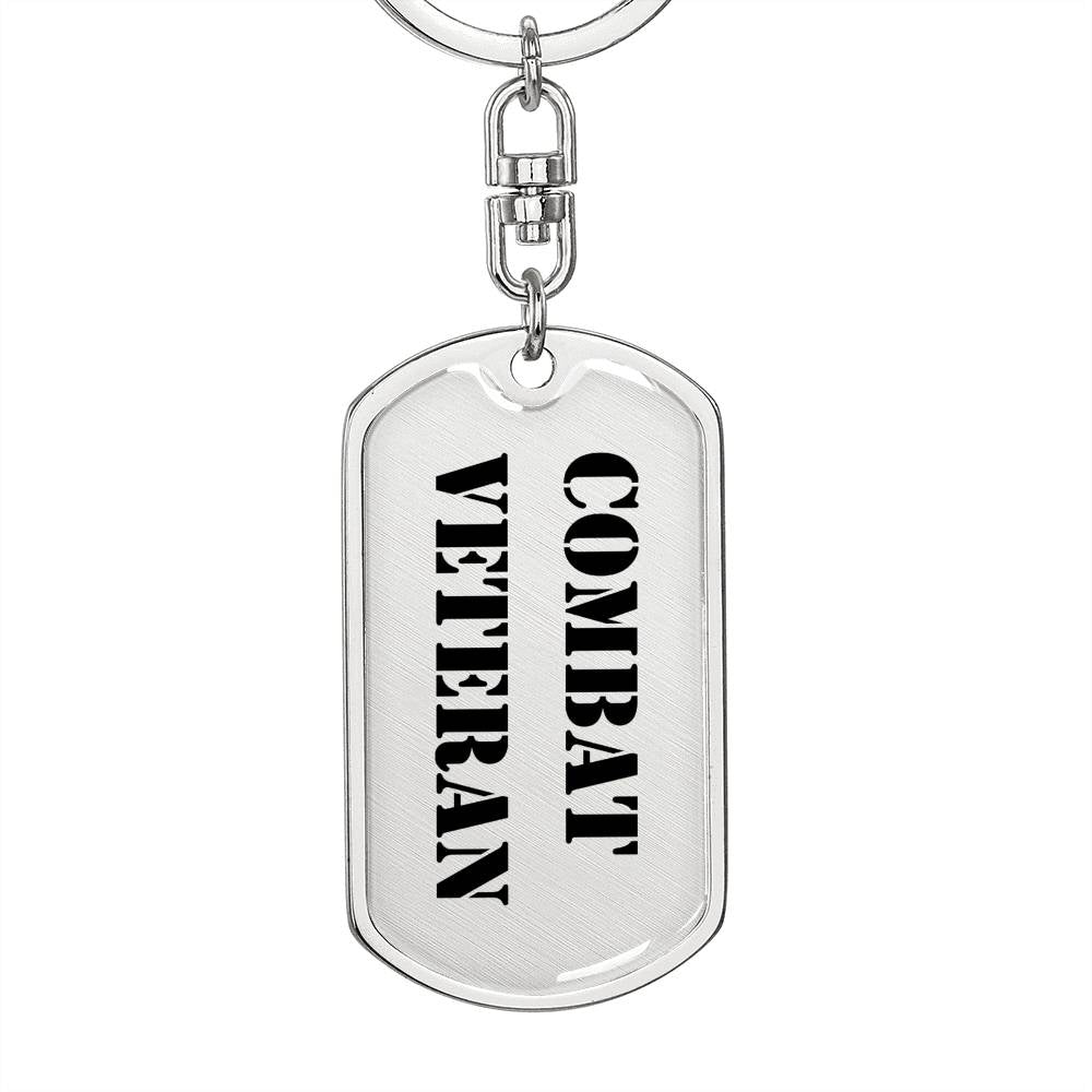 Combat Veteran - Luxury Dog Tag Keychain