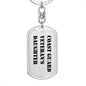 Coast Guard Veteran's Daughter - Luxury Dog Tag Keychain