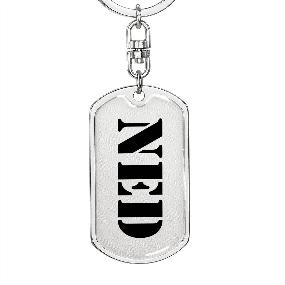 Ned - Luxury Dog Tag Keychain