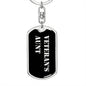 Veteran's Aunt v2 - Luxury Dog Tag Keychain