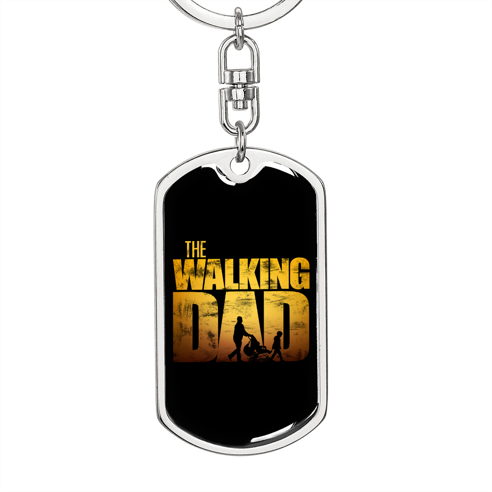 The Walking Dad - Luxury Dog Tag Keychain