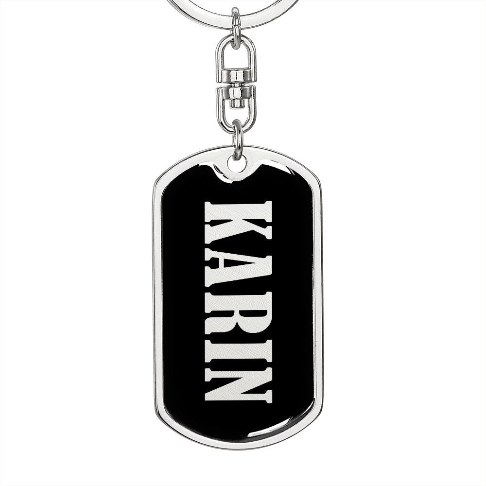 Karin v02 - Luxury Dog Tag Keychain