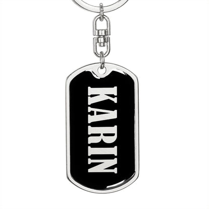 Karin v02 - Luxury Dog Tag Keychain