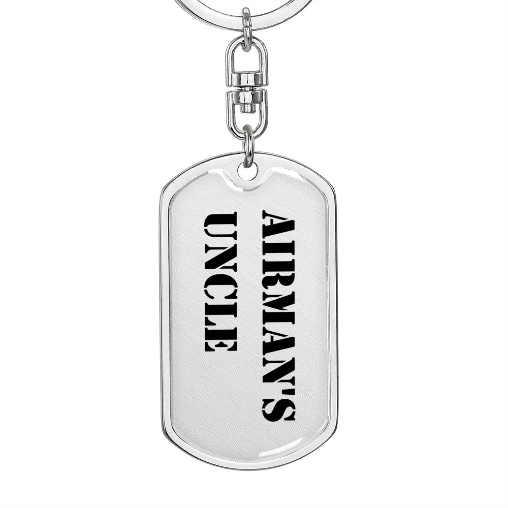 Airman's Uncle - Luxury Dog Tag Keychain