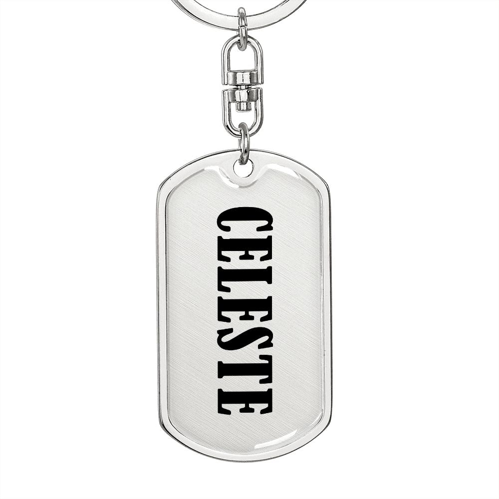 Celeste v01 - Luxury Dog Tag Keychain